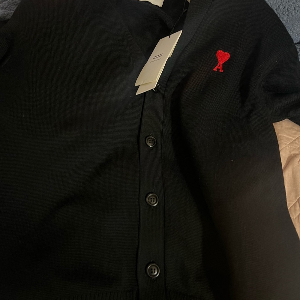 Small black Ami Paris cardigan